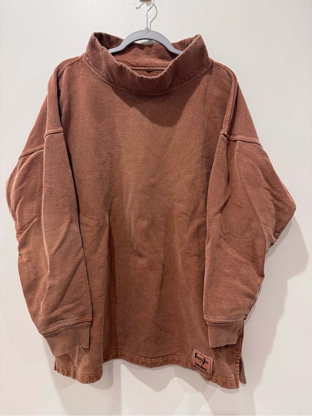 Sloppy Joe Clothing High Neck Sweatshirt Size 2/M in Brown